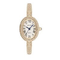 Vintage Women's Oval Watch Set with Stones