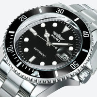 Automatic Watch with Steel Bracelet and Diving Style