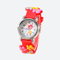 Children's Educational Watch with Embossed Flowers