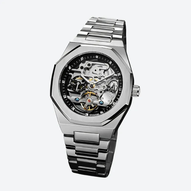 Contemporary Style Skeleton Automatic Watch