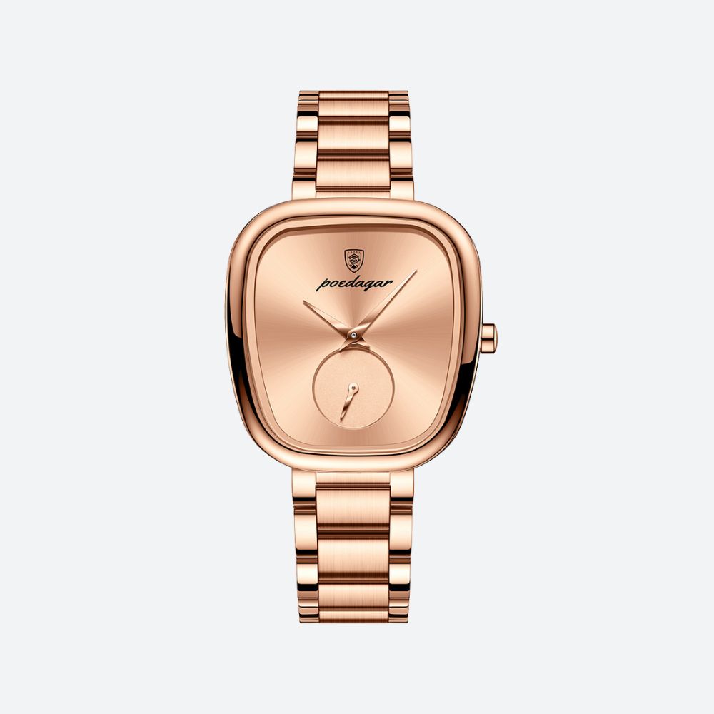 Elegant Women's Quartz Watch, Waterproof Steel