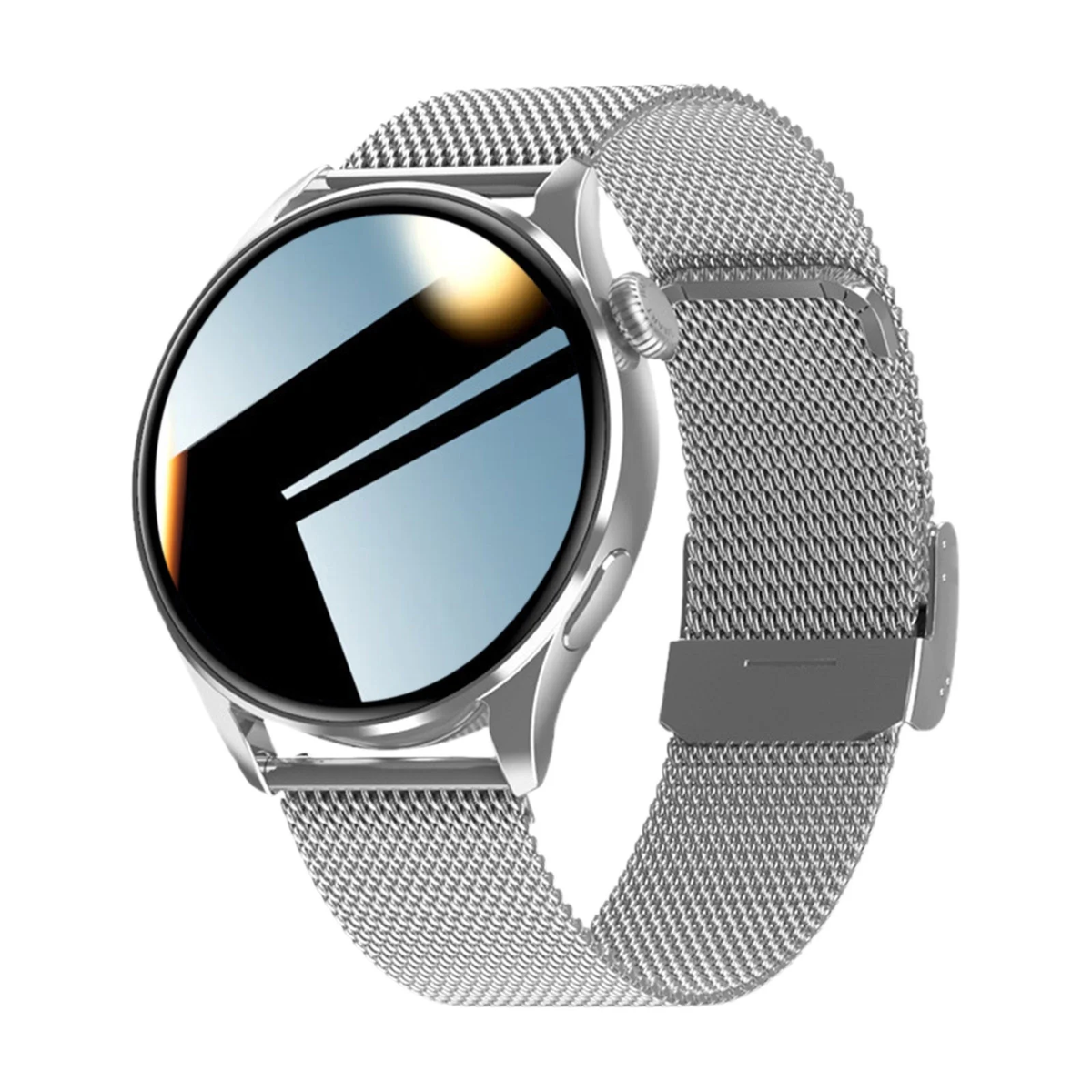 Women's Smartwatch with Pink Mesh and AMOLED Screen