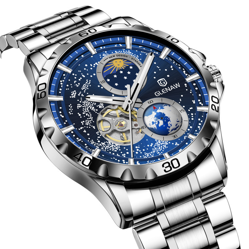 Men's Automatic Watch, Water Resistant, Galaxy Design