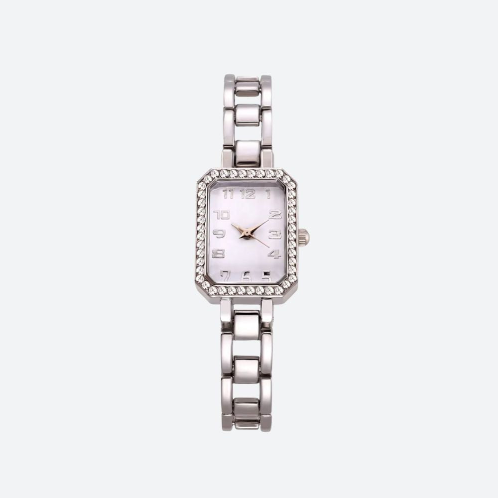 Luxury Square Women's Watch, Steel Bracelet