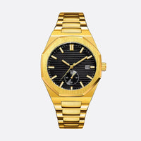 Men's Automatic Gold Watch, Octagonal Design
