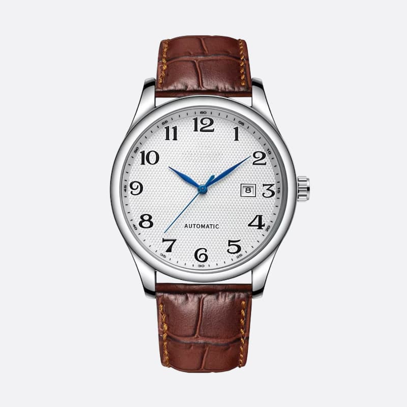 Men's Automatic Watch with Leather Strap