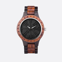 Men's Black Viking Wooden Watch