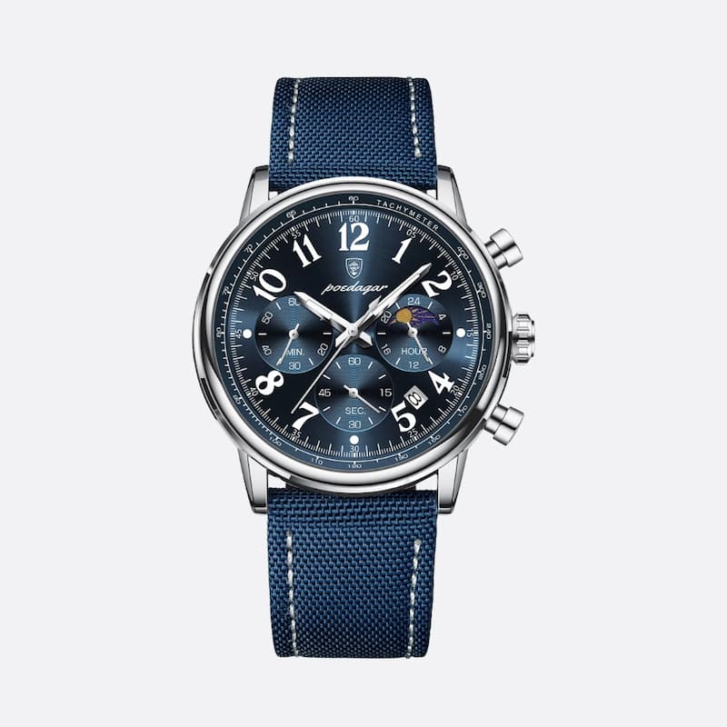 Men's Military Chronograph Watch with Nylon Strap