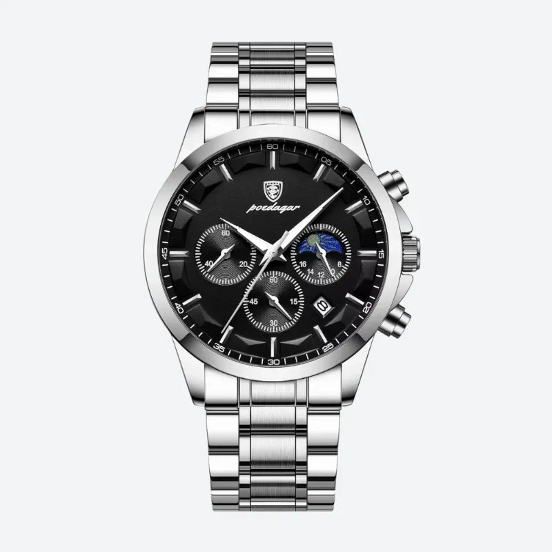 Men's Quartz Chronograph Watch, Stainless Steel Bracelet