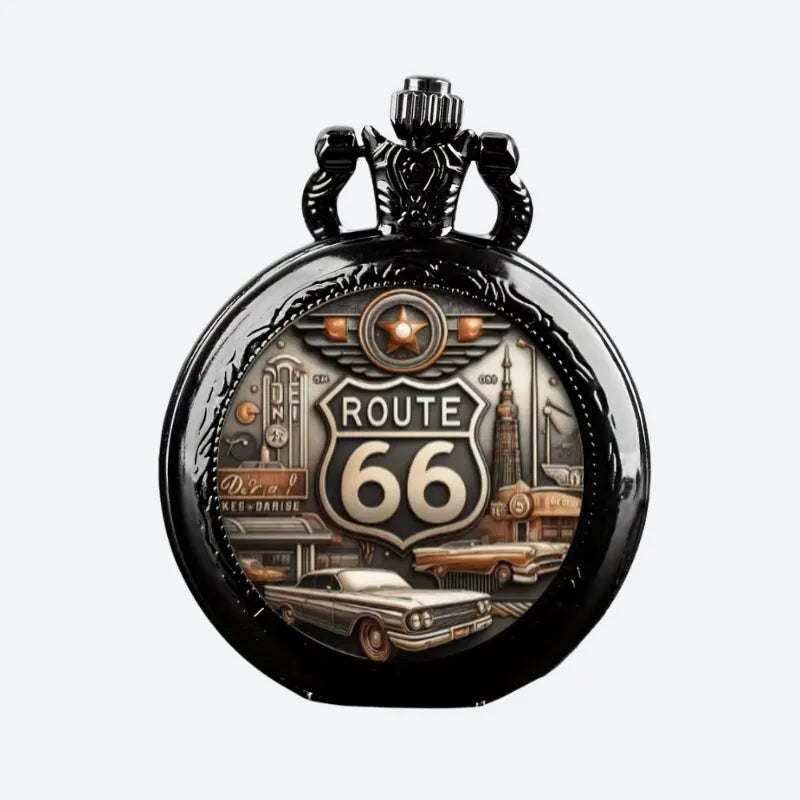 Men's Route 66 Pocket Watch, Vintage American