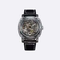 Men's Skeleton Watch, Engraved Design