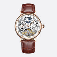 Men's Skeleton Watch with Tourbillon and Moon Phase