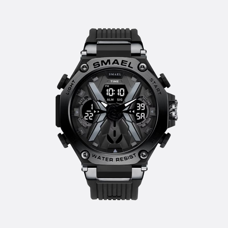 Men's Sports Watch with Dual Analog and Digital Display