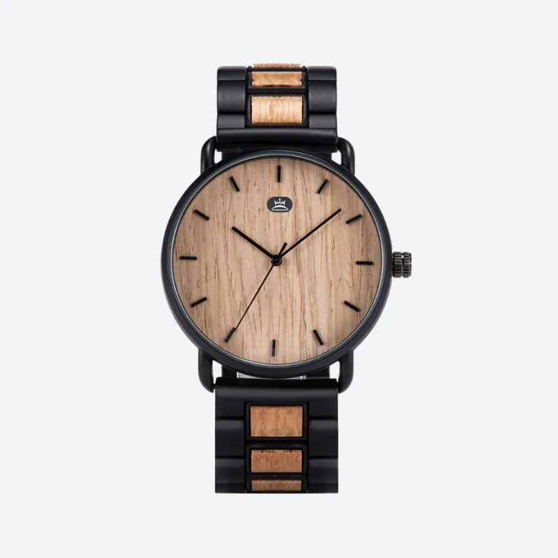 Men's Wooden Quartz Watch, Natural Elegance