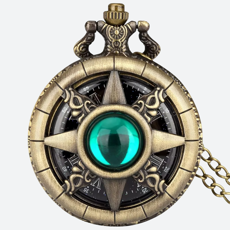 women's pocket watch quartz colored stone 2