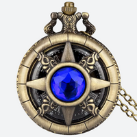 women's pocket watch quartz colored stone 3