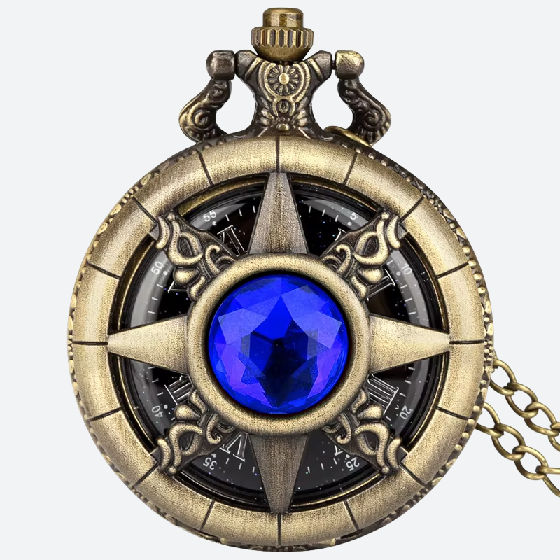 women's pocket watch quartz colored stone 3