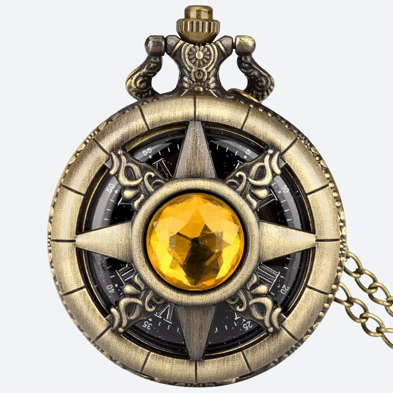 women's pocket watch quartz colored stone 4 Image