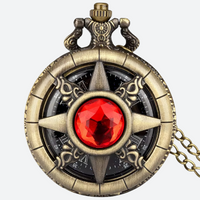 women's pocket watch, quartz, colored stone 5