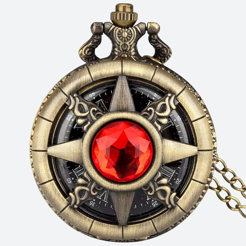 women's pocket watch, quartz, colored stone 5