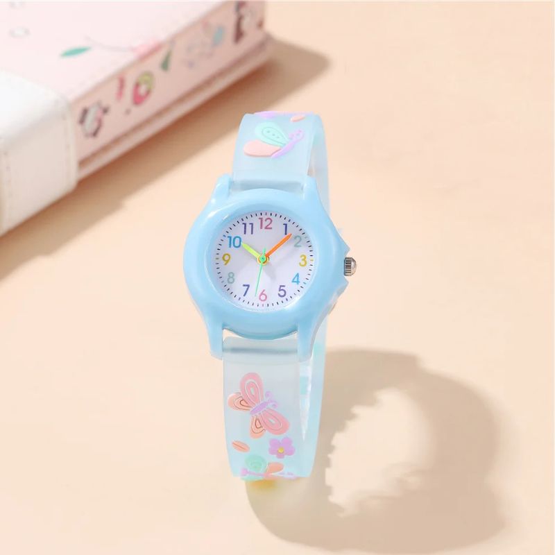 Girls' Learning Watch with Butterfly Bracelet