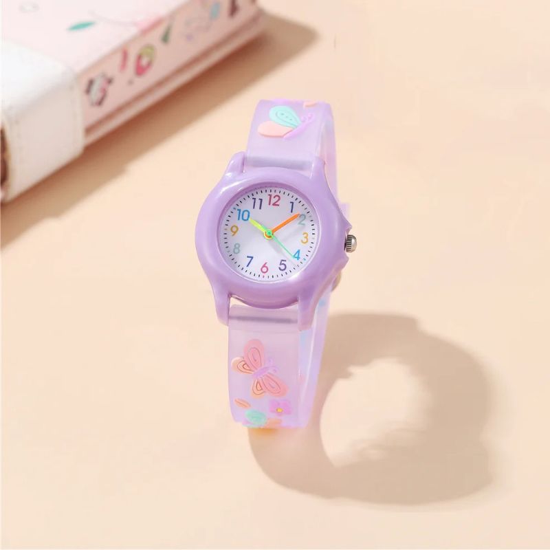 Girls' Learning Watch with Butterfly Bracelet