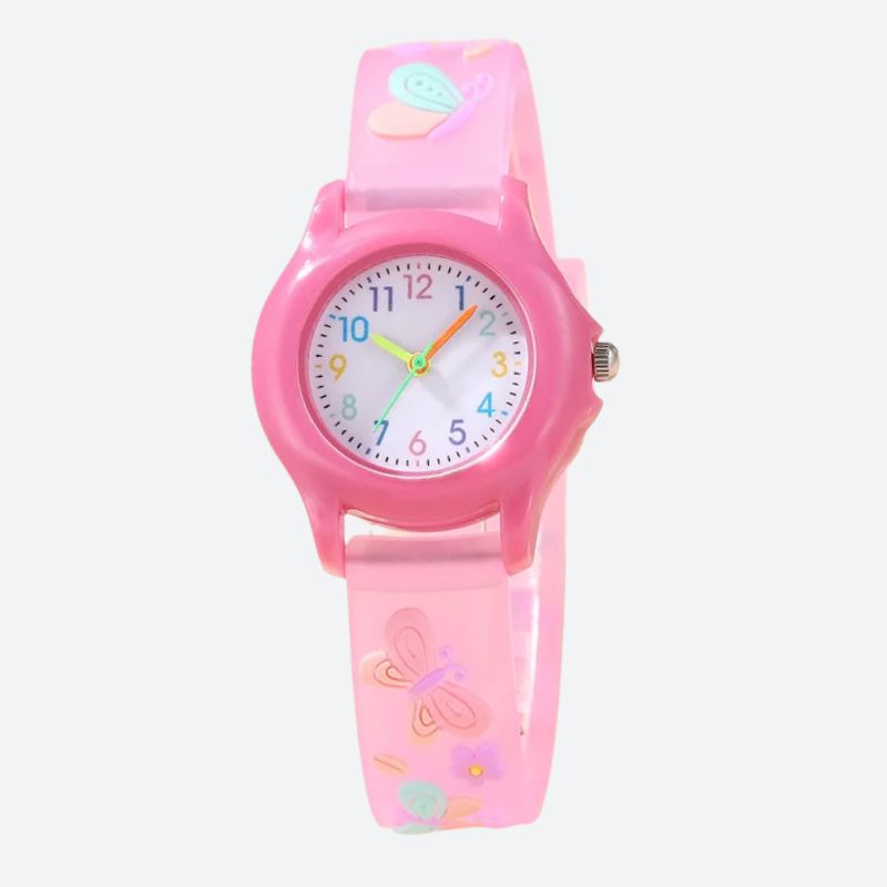 Girls' Learning Watch with Butterfly Bracelet