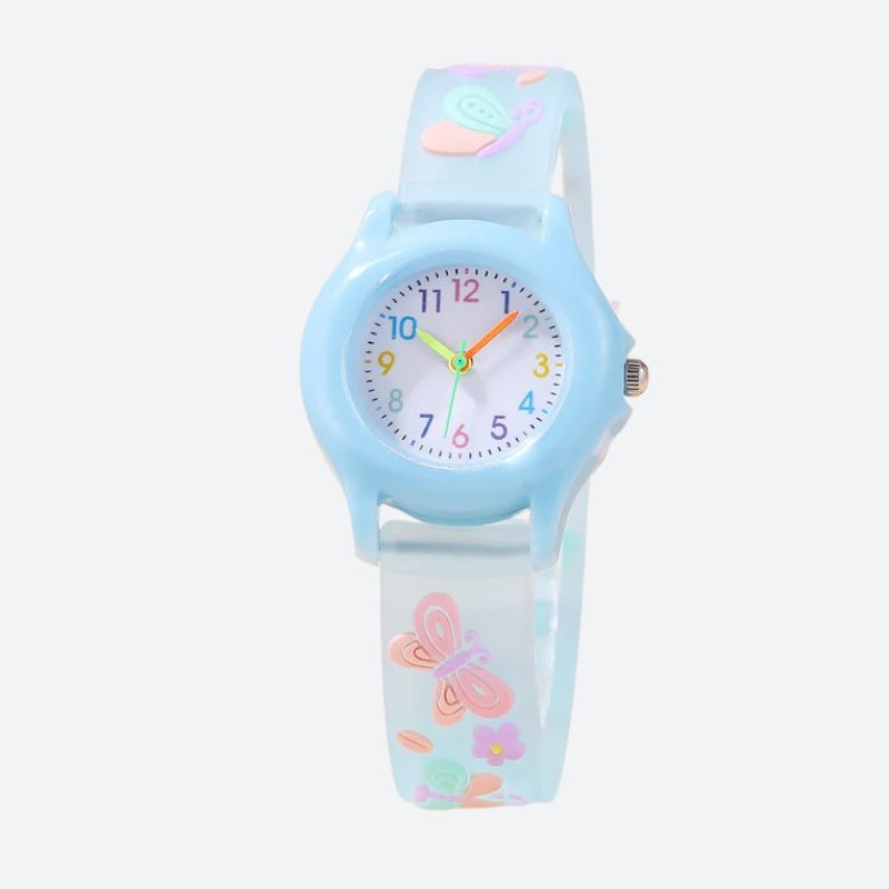 Girls' Learning Watch with Butterfly Bracelet
