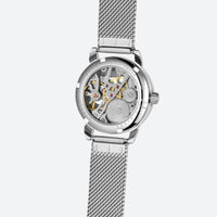 Women's Automatic Watch with Steel Mesh Bracelet & Openwork Dial