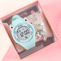Children's Digital Cat Watch with Unicorn Strap