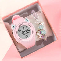 Children's Digital Cat Watch with Unicorn Strap
