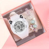 Children's Digital Cat Watch with Unicorn Strap