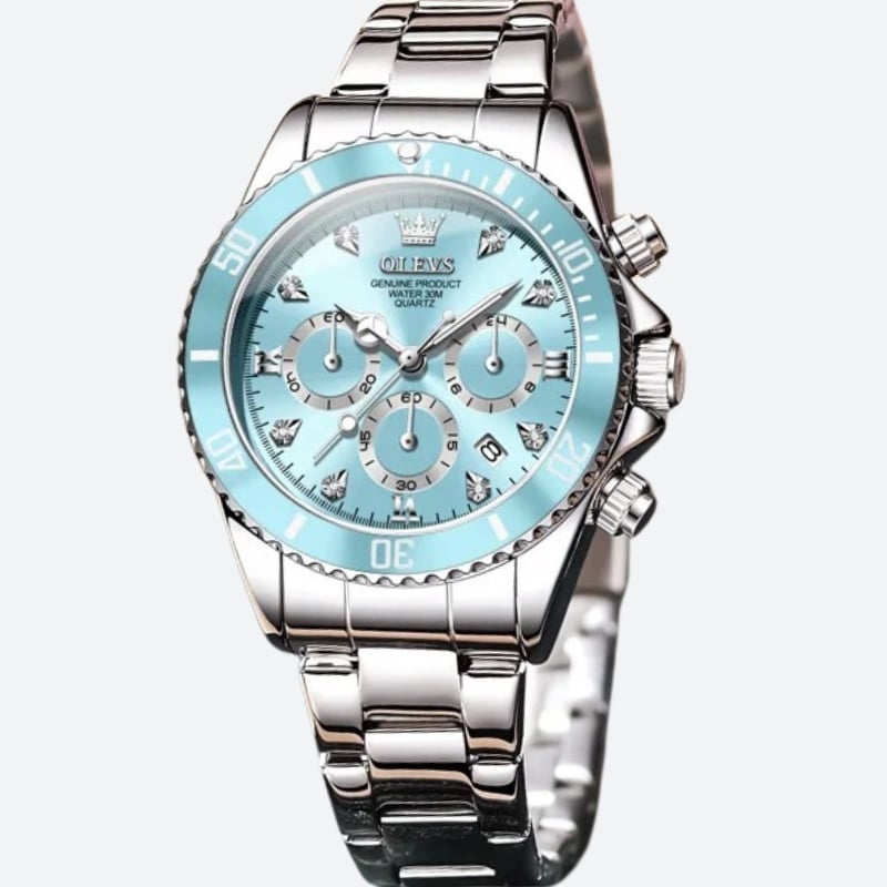 Women's Chronograph Watch with Glacier Blue Dial