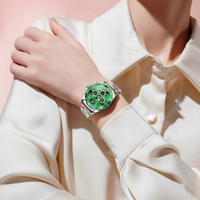 Women's Chronograph Watch with Imperial Green Dial & Mirror Steel