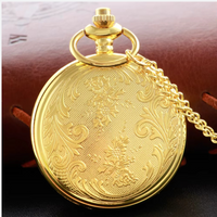 Gold-Tone Women's Pocket Watch with Gemstone