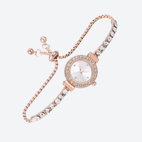 Elegant Quartz Watch for Women with Gemstone Bracelet - Precious Style