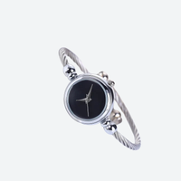Elegant Quartz Watch for Women with Twisted Bangle Bracelet, Jewelry Style