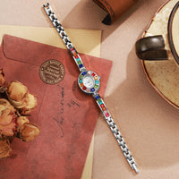 Elegant Quartz Watch for Women, Jewelry Style, Colorful Crystals, Sparkling Style