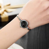 Elegant Quartz Watch for Women with Twisted Bangle Bracelet, Jewelry Style