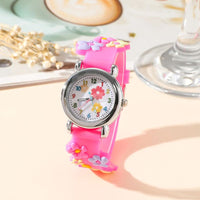 Children's Educational Watch with Embossed Flowers
