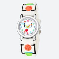 Children's educational watch with a basketball theme