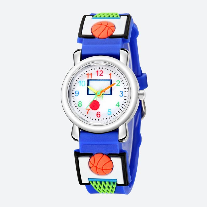 Children's educational watch with a basketball theme