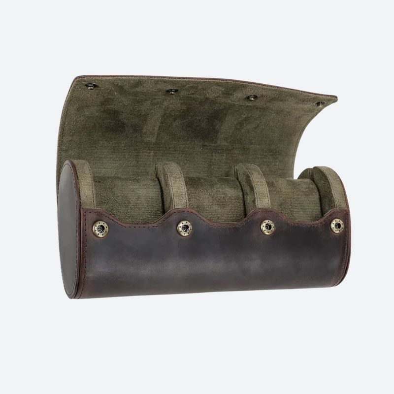 Vintage Leather Travel Watch Case