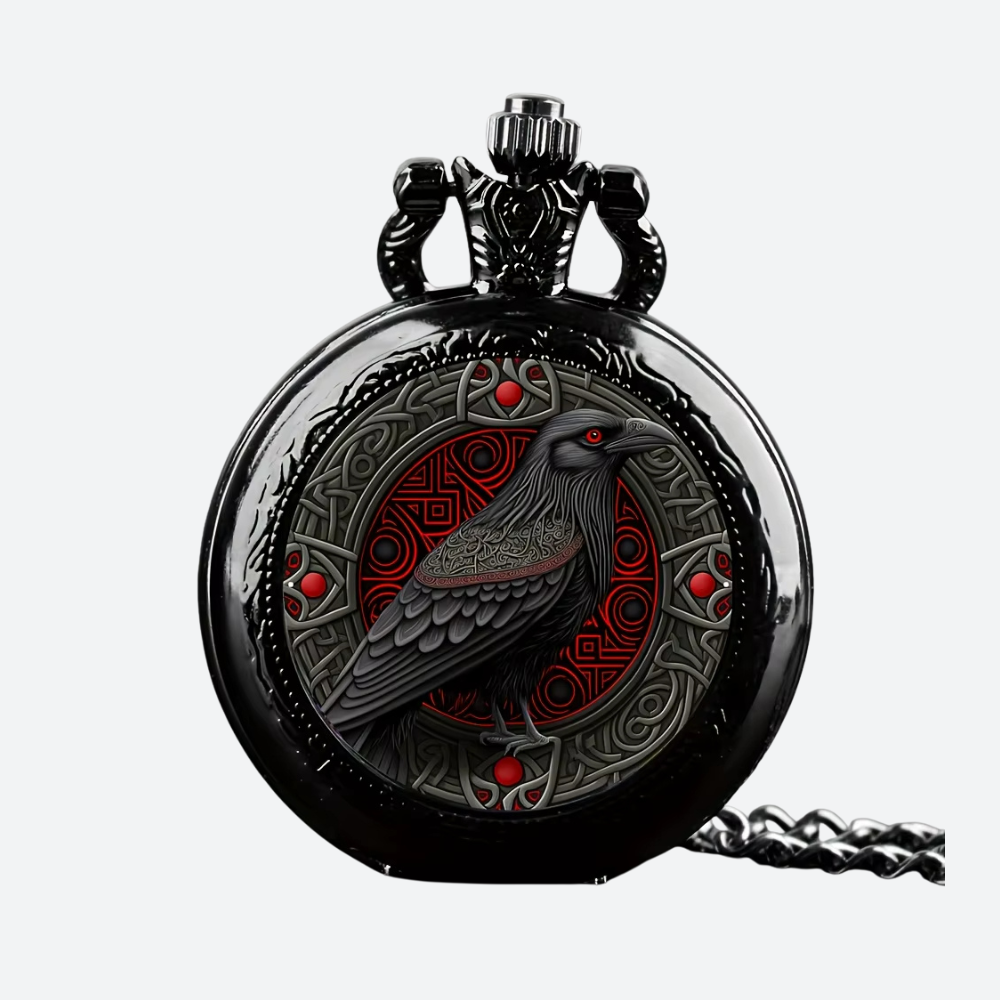 Vintage Quartz Men's Pocket Watch, Engraved Design