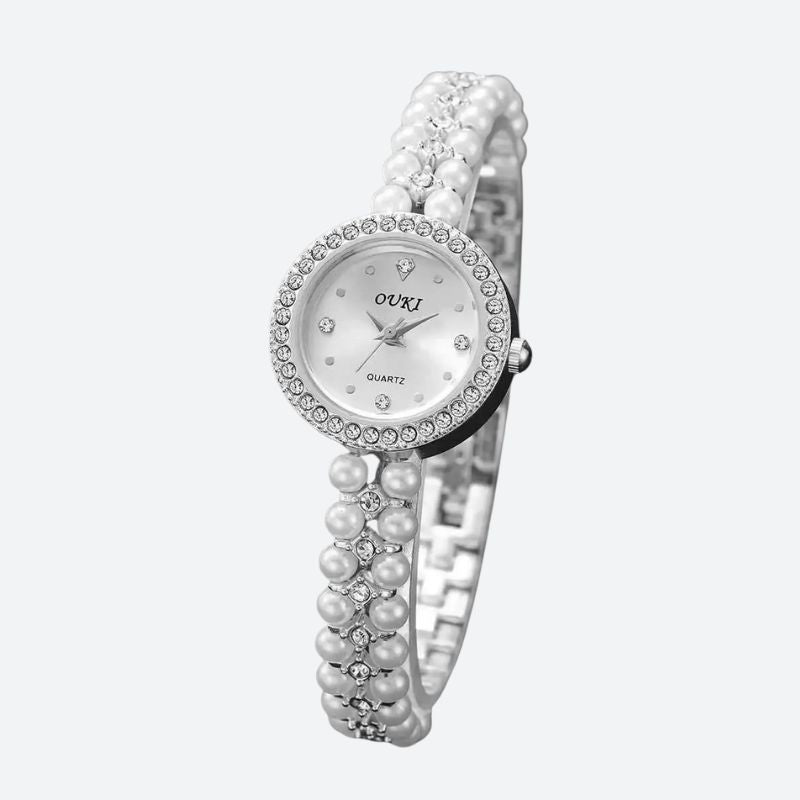 Vintage Women's Watch with Pearl Bracelet