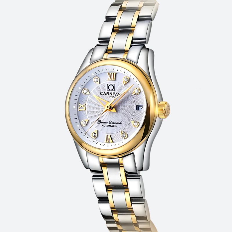 Women's Automatic Watch, Two-Tone Steel, Crystal Dial