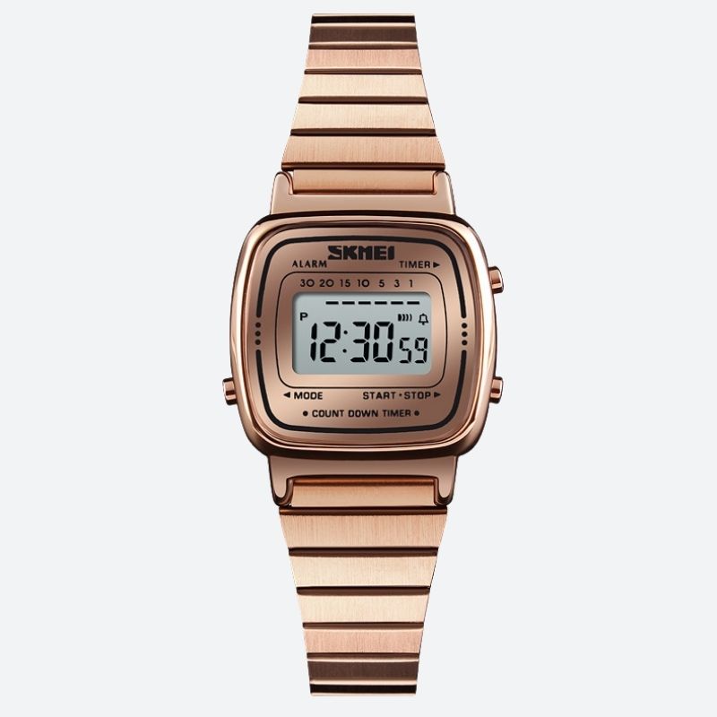 Women's Digital Watch with Retro Square Design