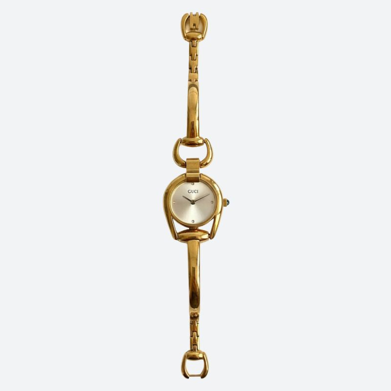 Women's Gold Irregular Shape Quartz Watch with Thin Bracelet