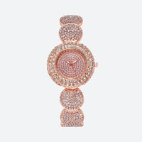 Women's Quartz Watch Entirely Covered in Rhinestones
