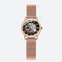 Women's Skeleton Watch with Exposed Mechanism